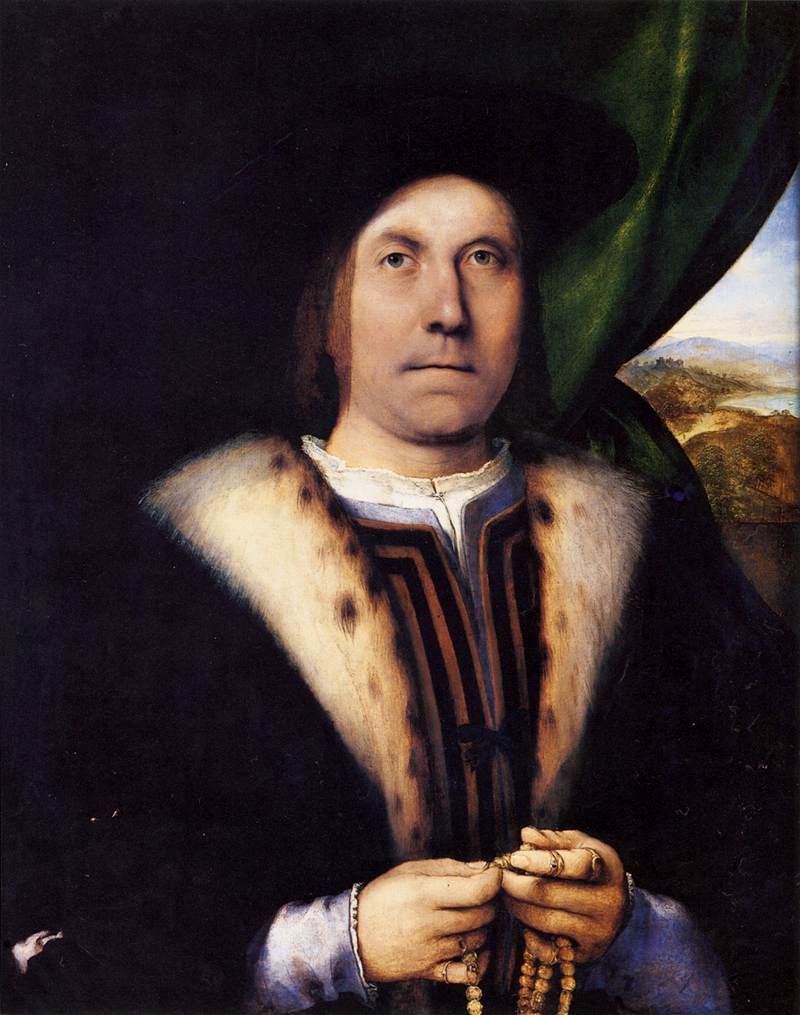 Portrait of a Gentleman with a Rosary by LOTTO, Lorenzo