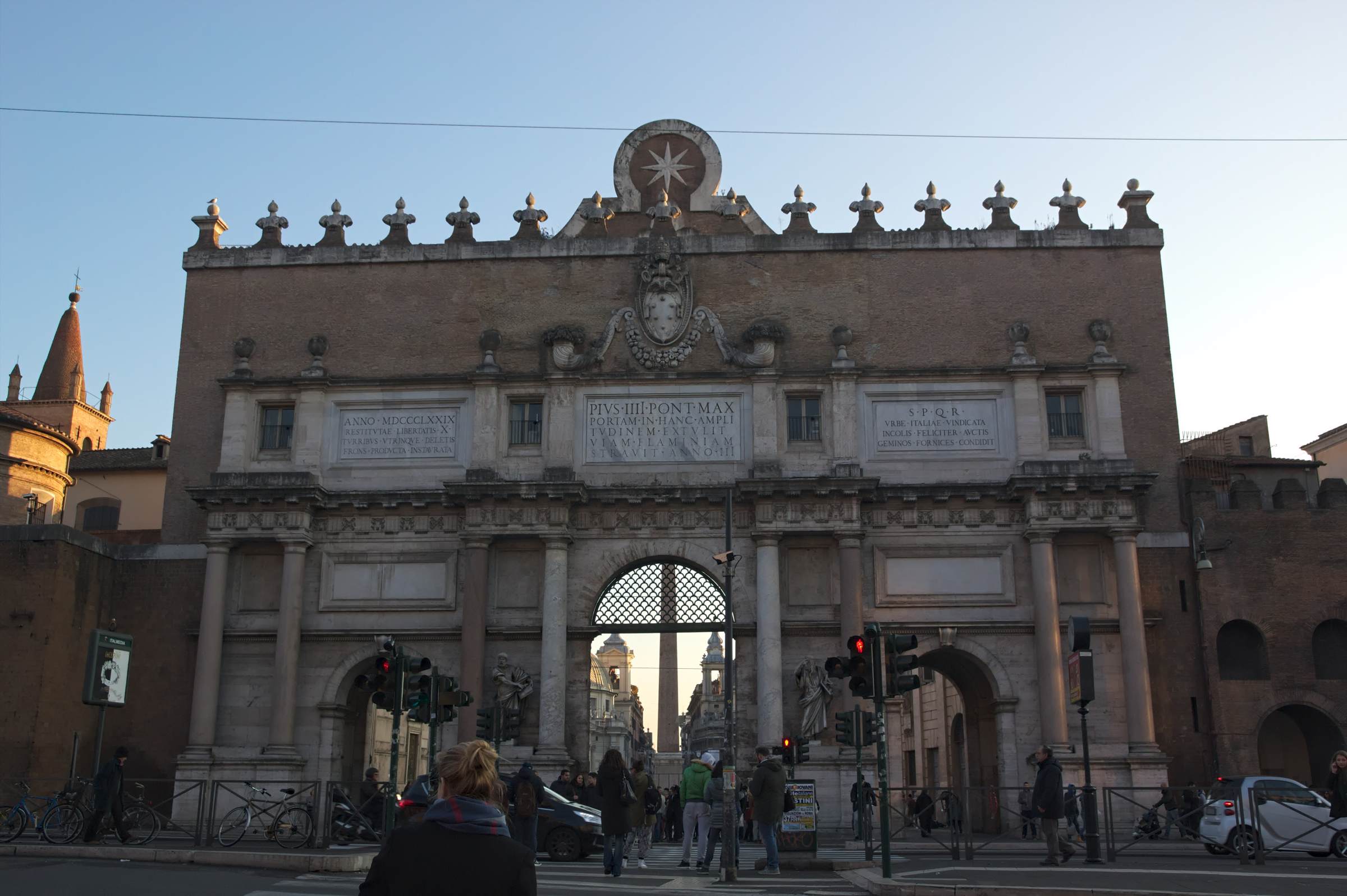 View of the outer façade by