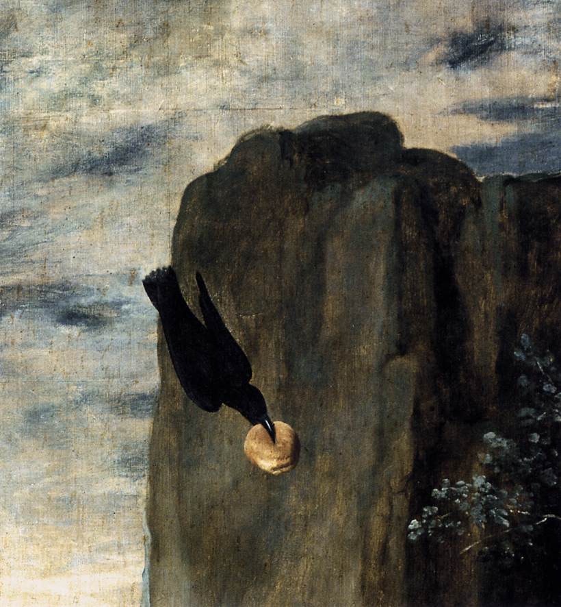 St Anthony Abbot and St Paul the Hermit (detail) by VELÁZQUEZ, Diego Rodriguez de Silva y