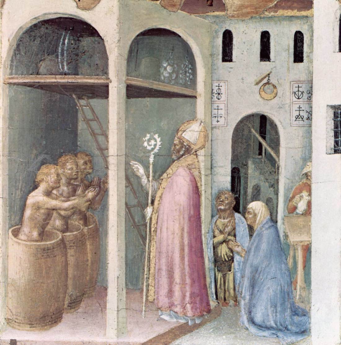 Quaratesi Polyptych: St. Nicholas Saves Three Youths from the Brine by GENTILE DA FABRIANO