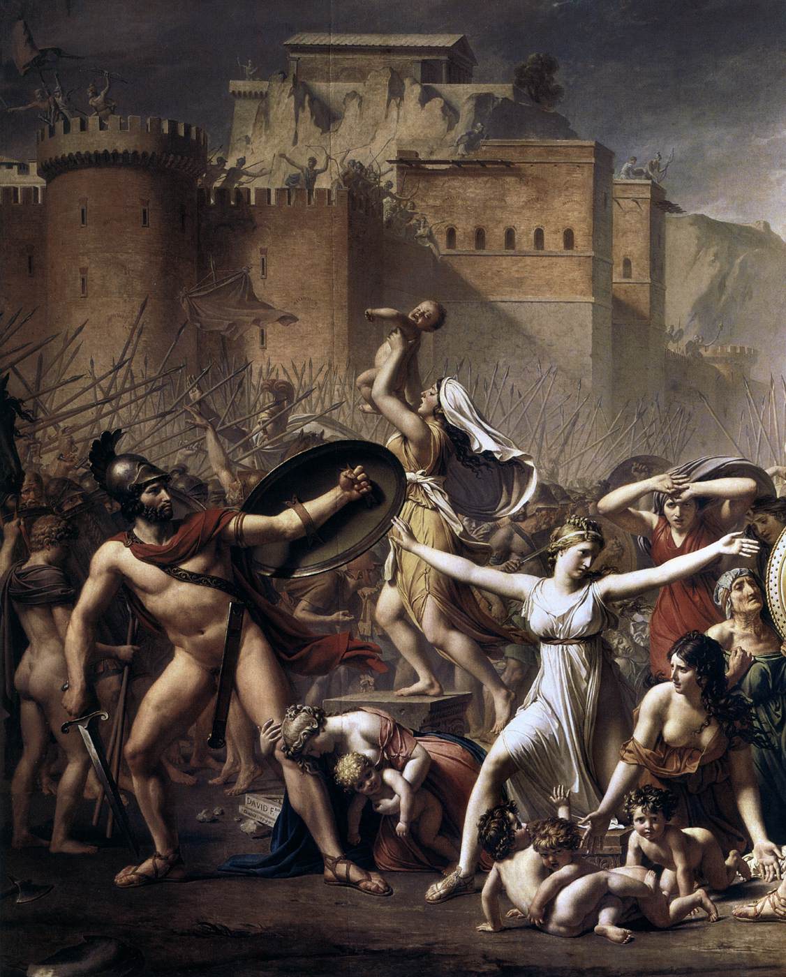 The Intervention of the Sabine Women (detail) by DAVID, Jacques-Louis