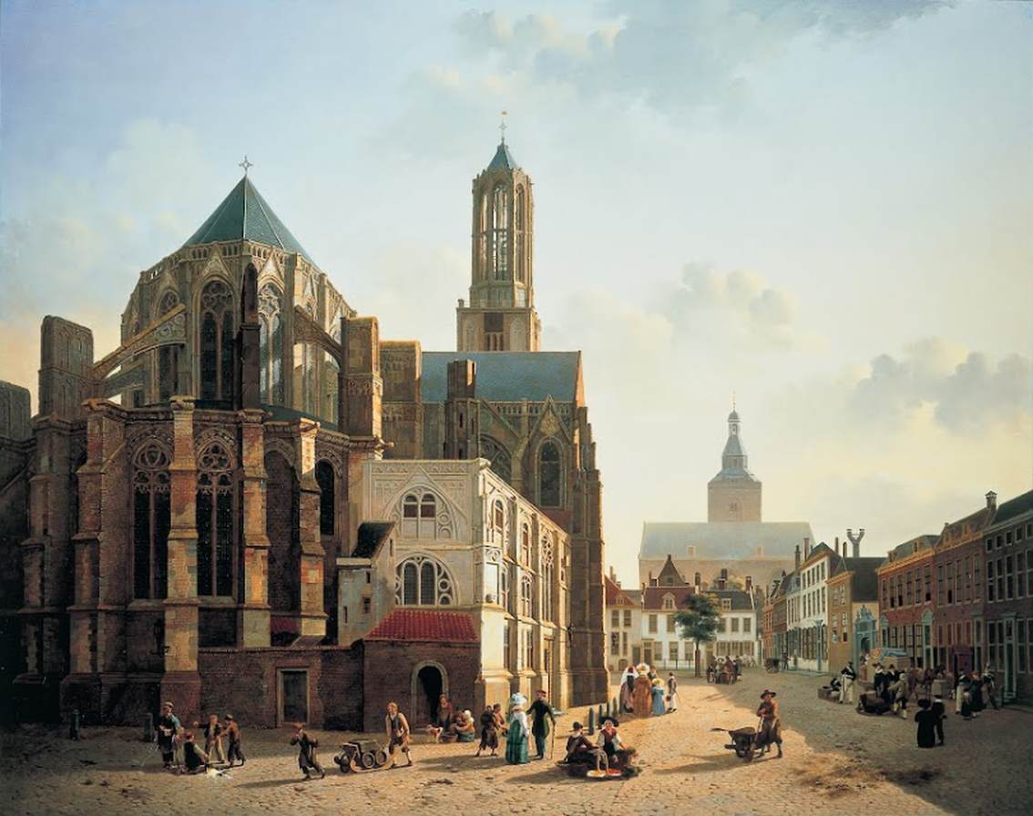 View of the Choir and Tower of Utrecht Cathedral by VERHEYEN, Jan Hendrik