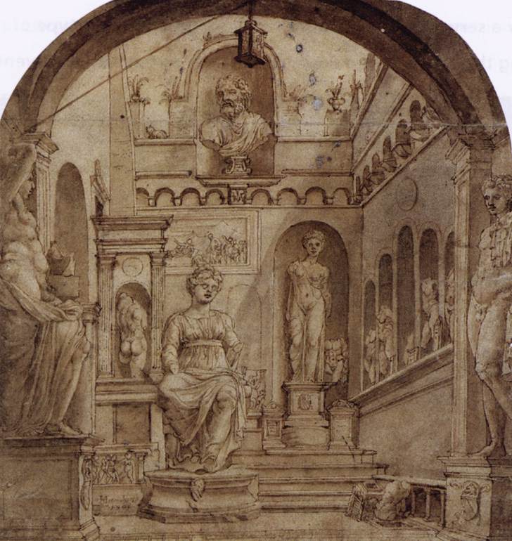 Sculpture Court of the Casa Sassi in Rome by HEEMSKERCK, Maerten van