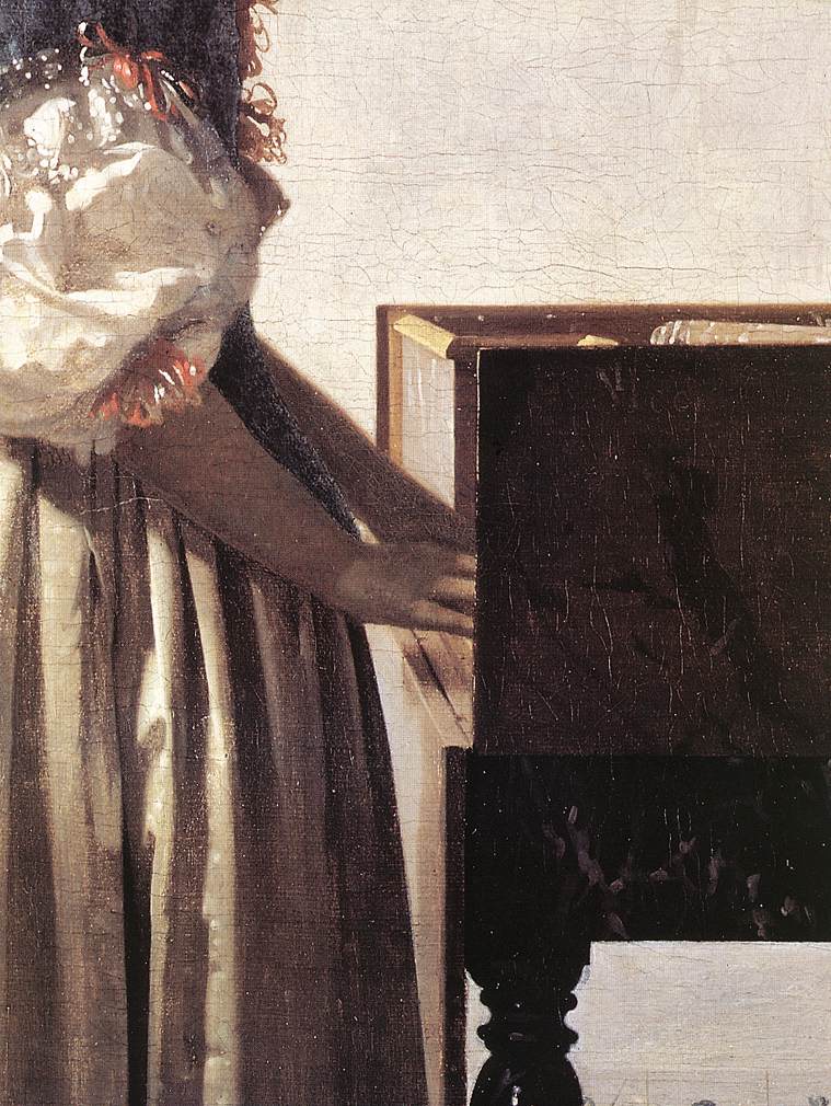 Lady Standing at a Virginal (detail) by