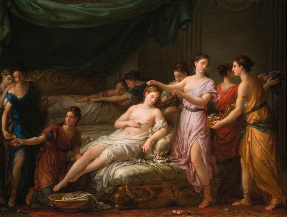 Women in Classical Dress Attending a Young Bride by VIEN, Joseph-Marie