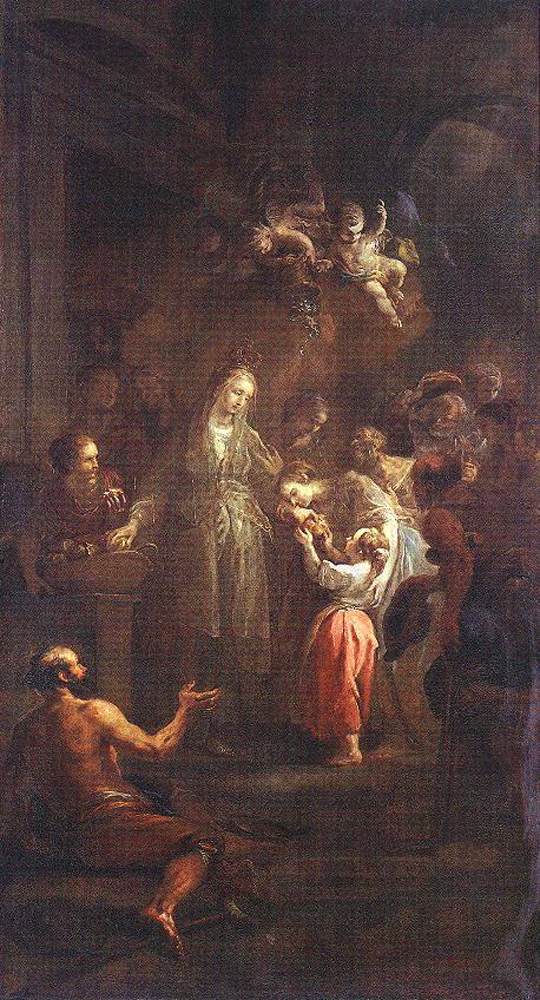 Saint Elizabeth Distributing Alms by