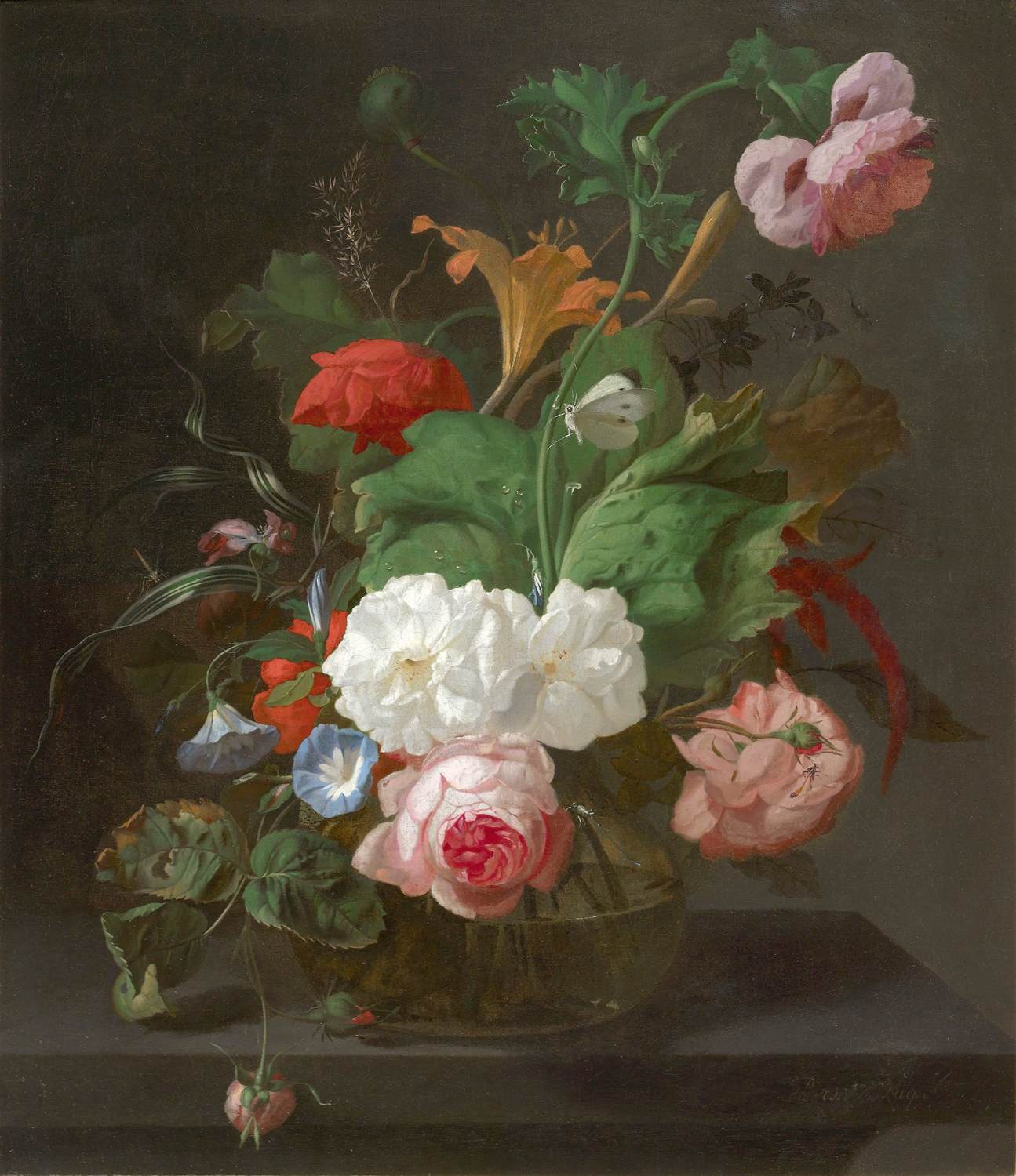 Summer Flowers in a Vase by RUYSCH, Rachel