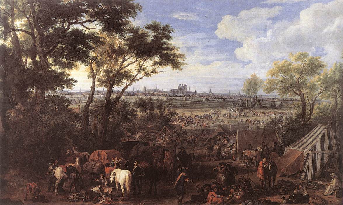 The Army of Louis XIV in front of Tournai in 1667 by MEULEN, Adam Frans van der