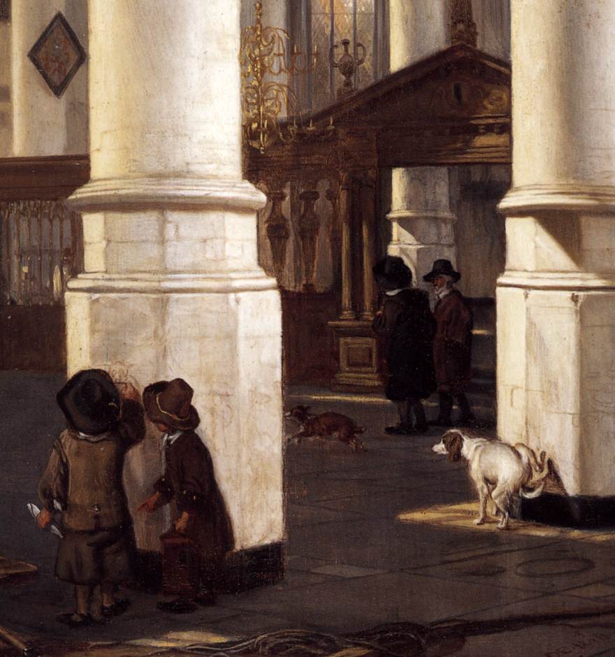 Interior of the Oude Kerk, Delft (detail) by