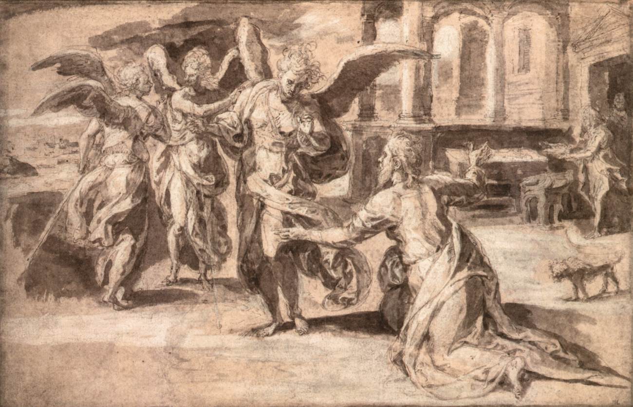 Abraham and the Three Angels by BROECK, Crispin van den