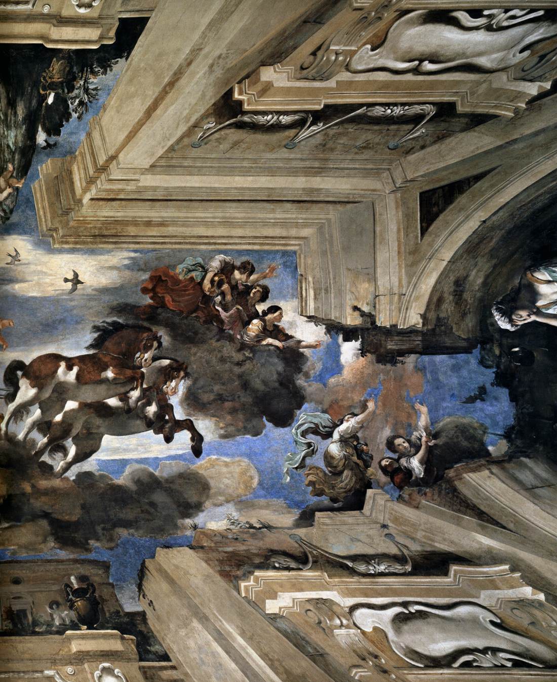 Ceiling painting (detail) by GUERCINO