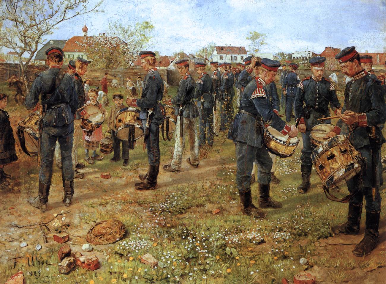 Bavarian Drummers by UHDE, Fritz van