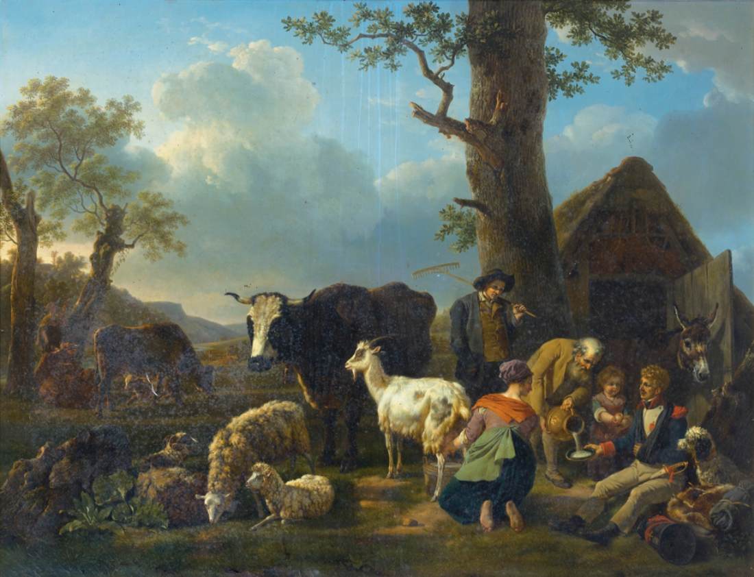 The Peasant's Family Comforting a Soldier by DEMARNE, Jean-Louis