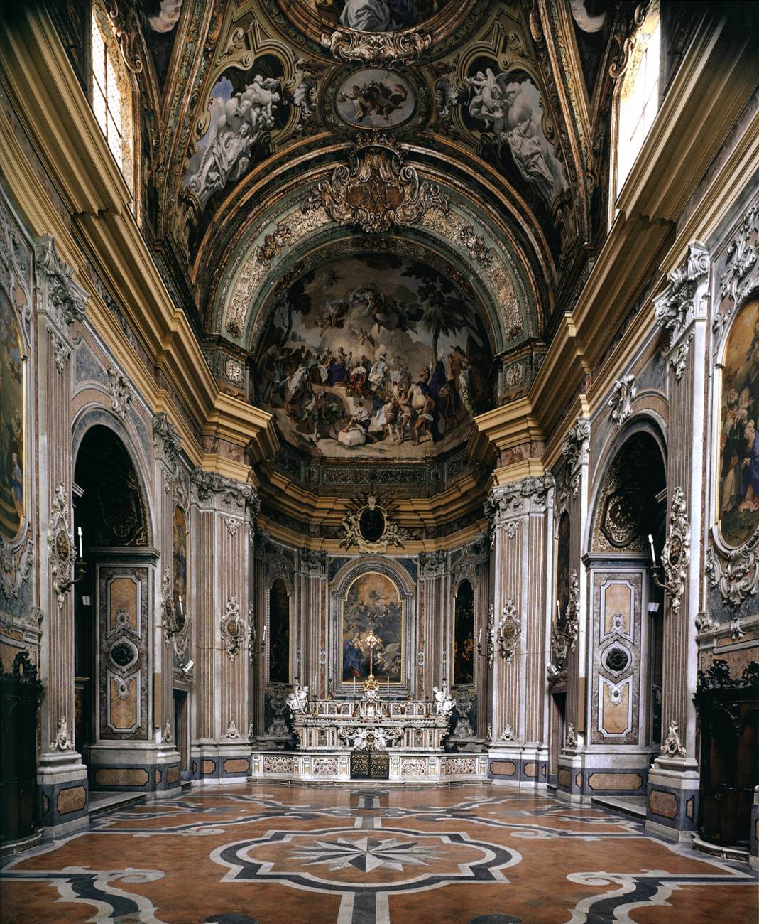 View of the nave and choir by MURA, Francesco de