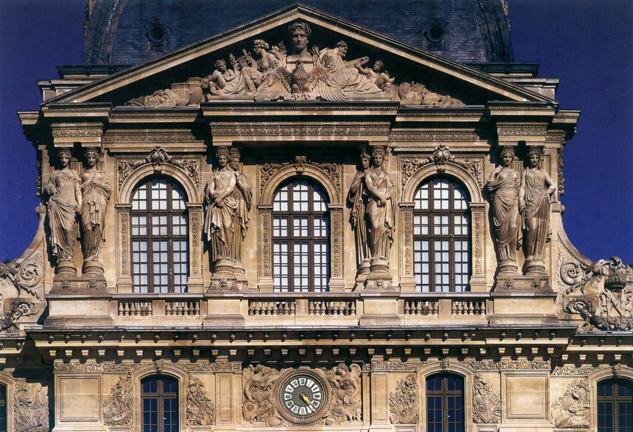 Caryatids on the Pavillon de l'Horloge by