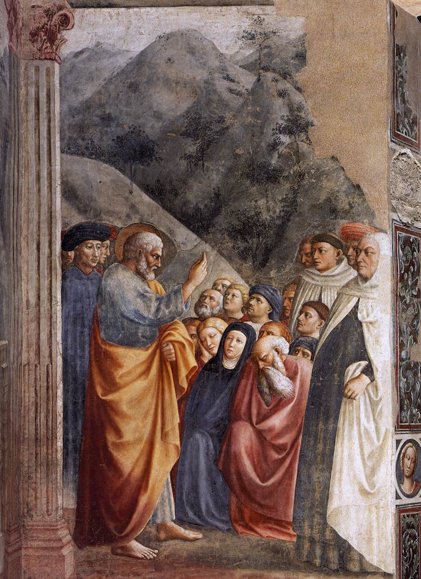 St Peter Preaching by MASOLINO da Panicale