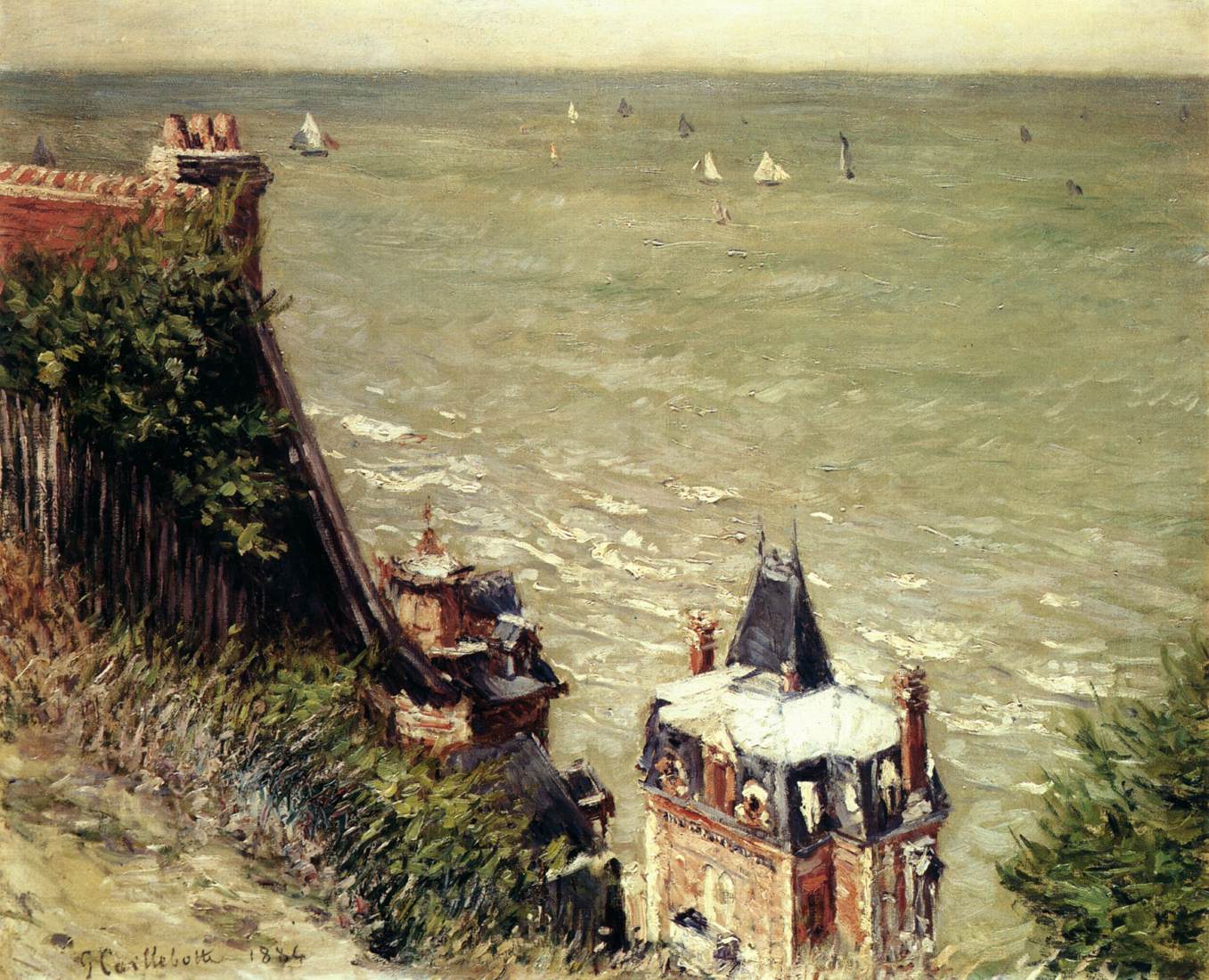 The Pink Villa, Trouville by CAILLEBOTTE, Gustave