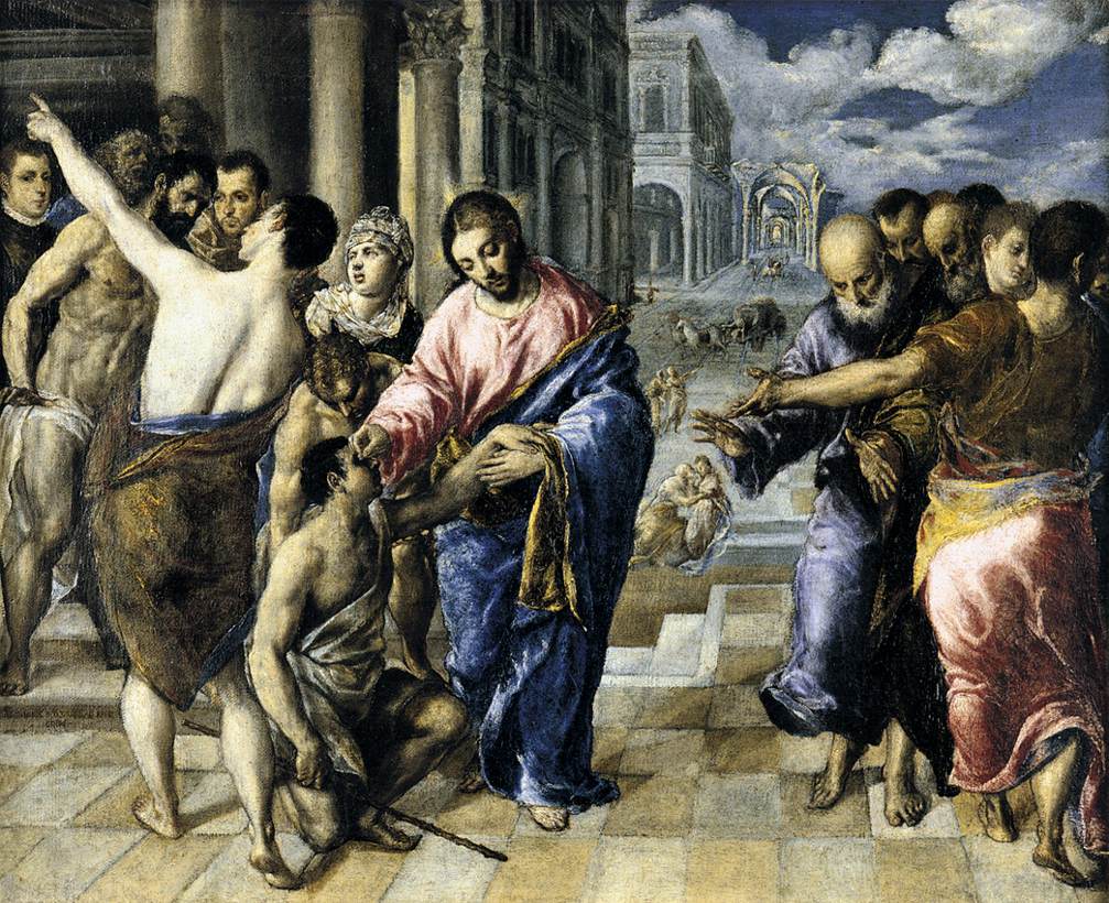 Christ Healing the Blind by GRECO, El