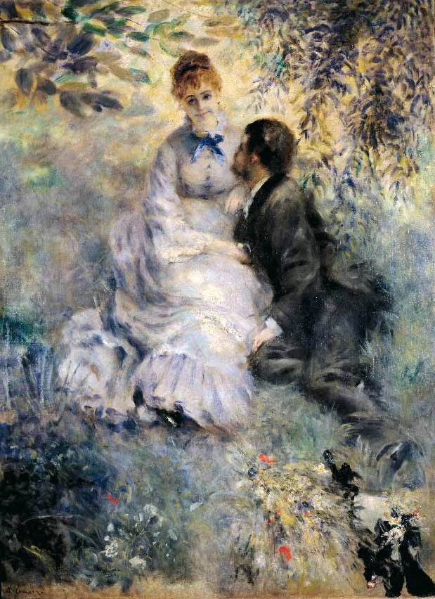 Couple Sitting in a Garden by WIMAR, Carl