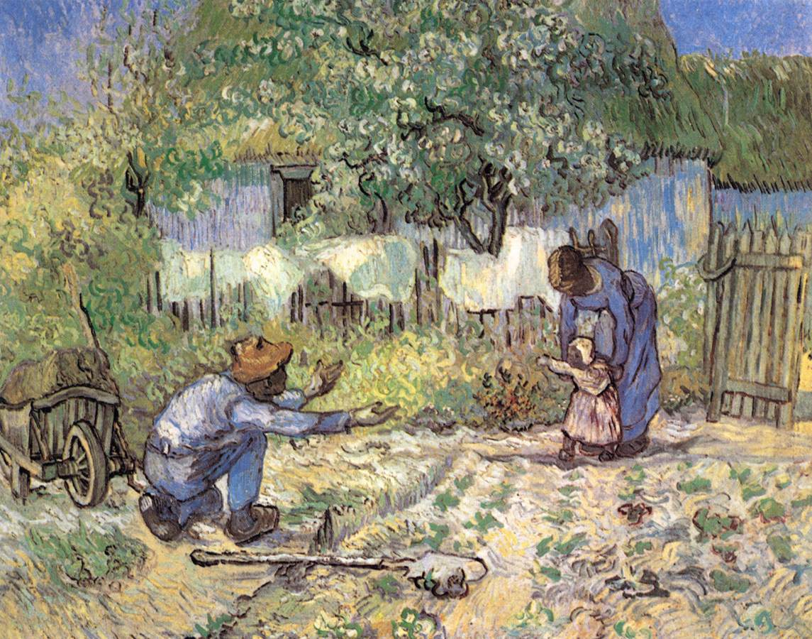 First Steps (after Millet) by GOGH, Vincent van