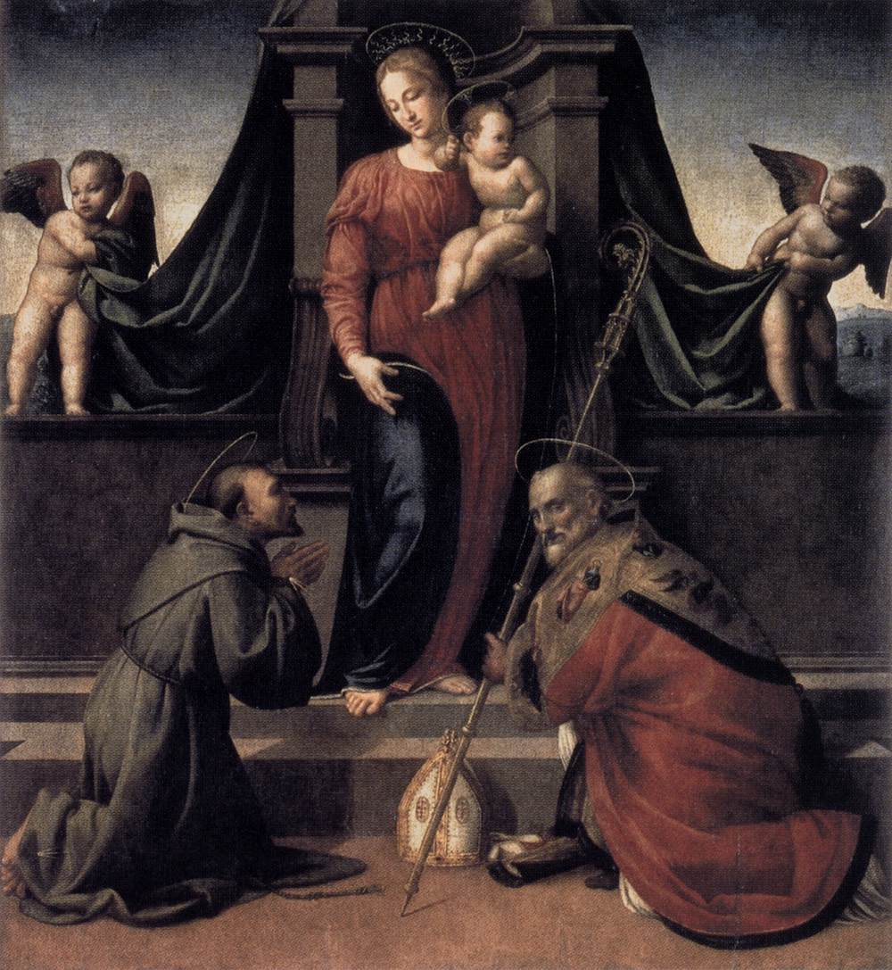 Virgin and Child with Sts Francis and Zenobius by