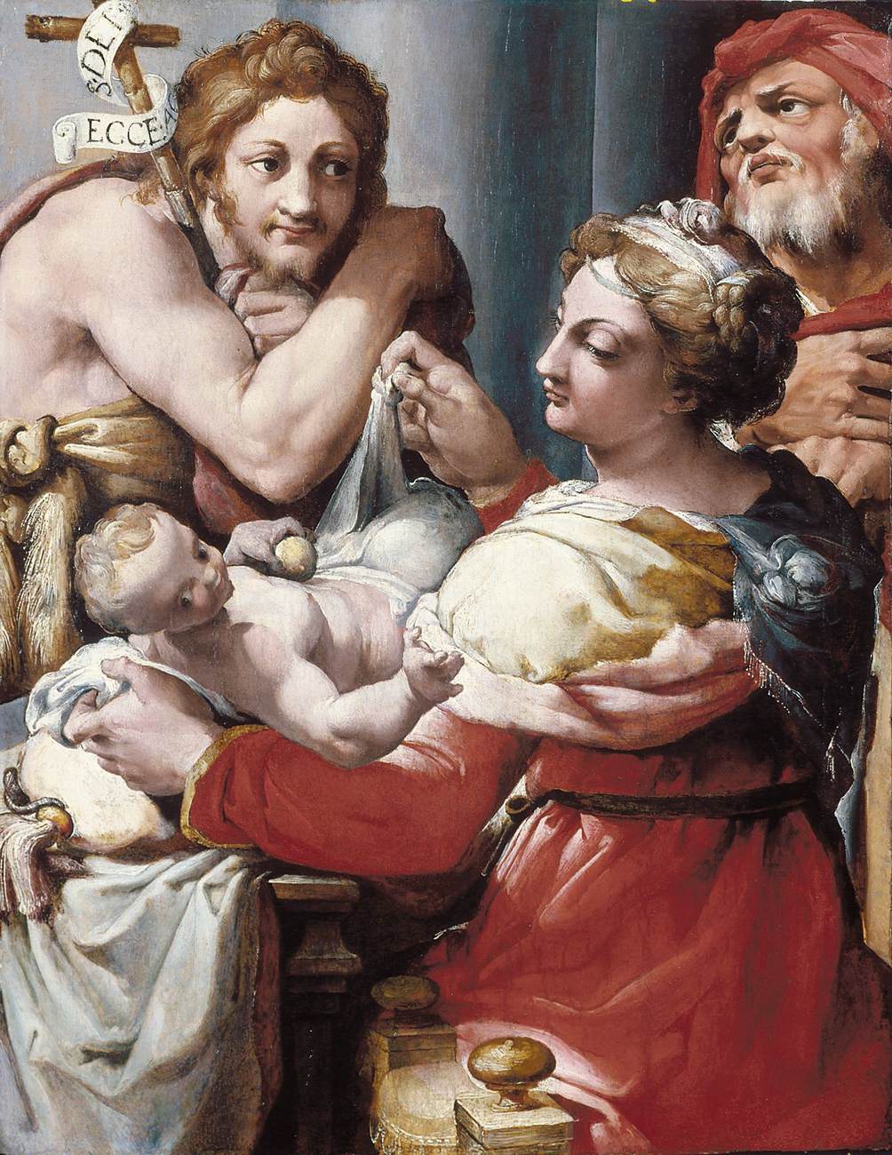 The Holy Family with St John the Baptist by BEZZI, Giovanni Francesco