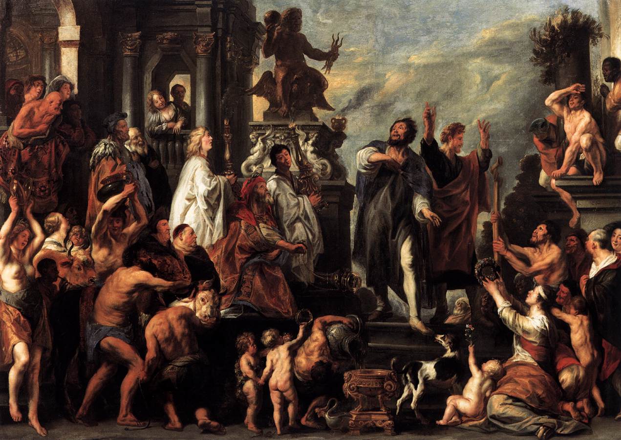 Apostles Paul and Barnabas in Lystra by JORDAENS, Jacob