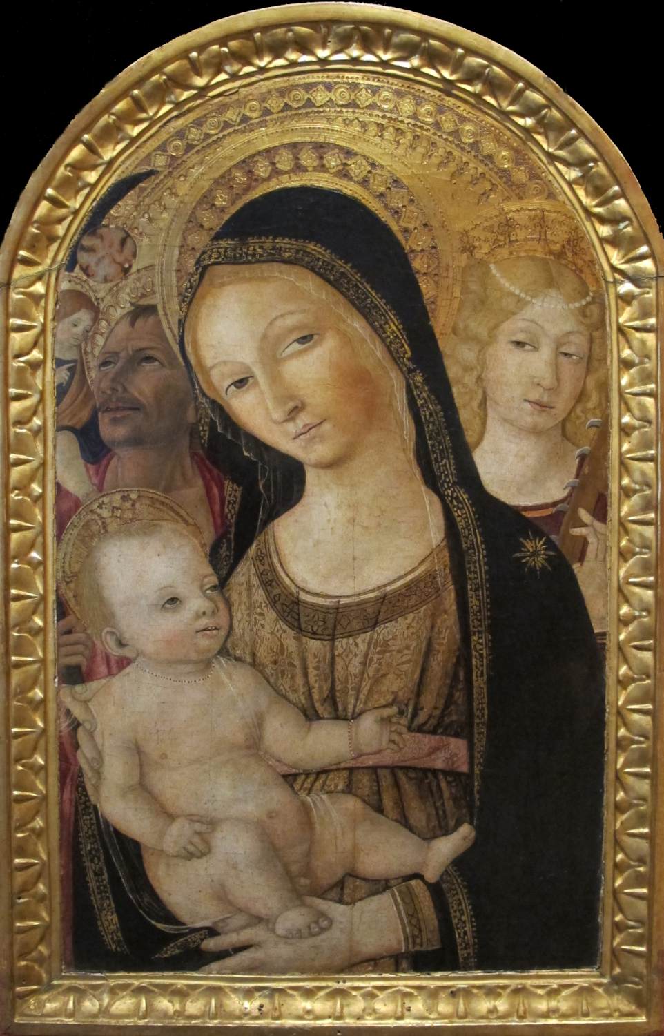 Virgin and Child with Sts Catherine and Christopher by MATTEO di Giovanni