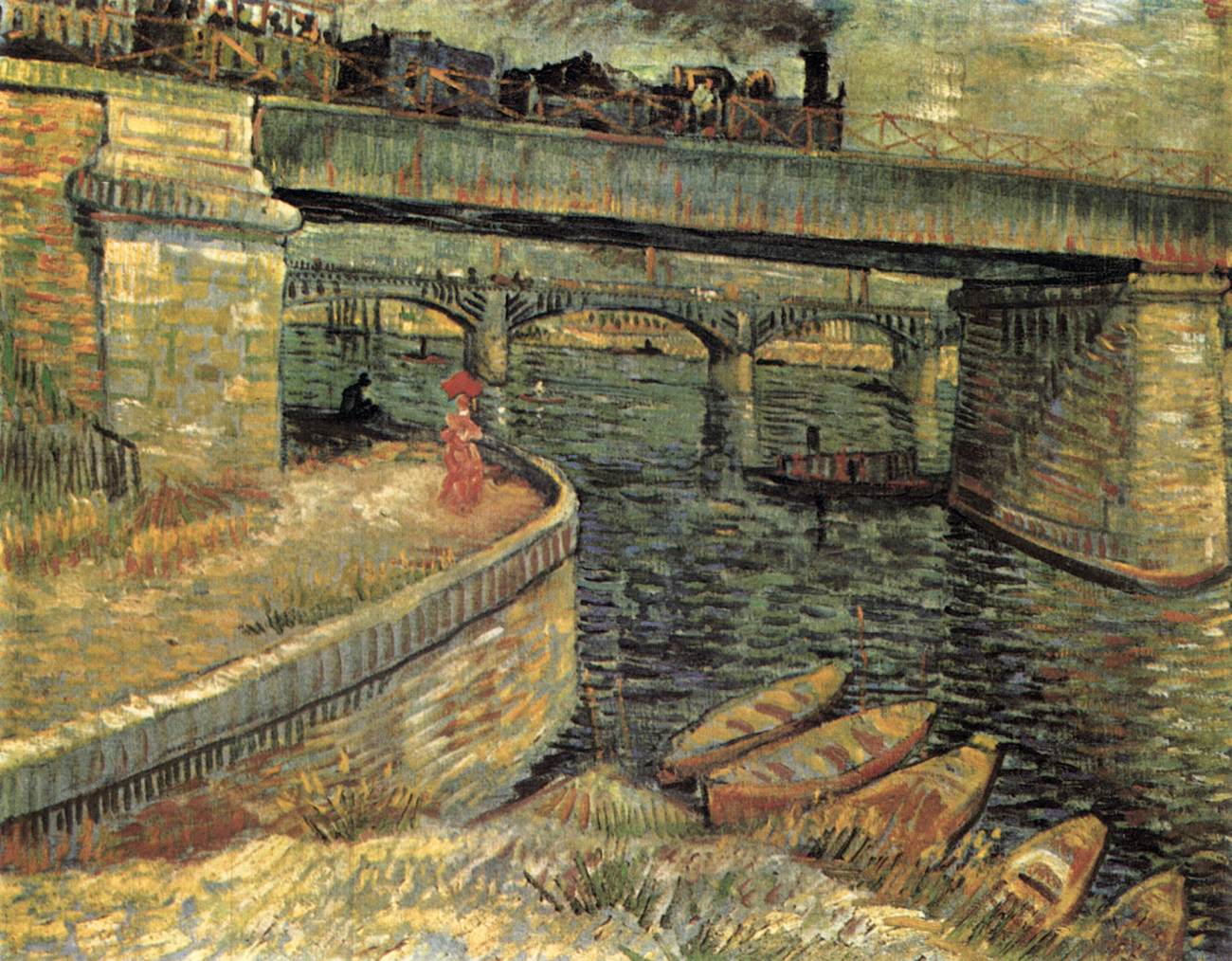 Bridges across the Seine at Asnières by