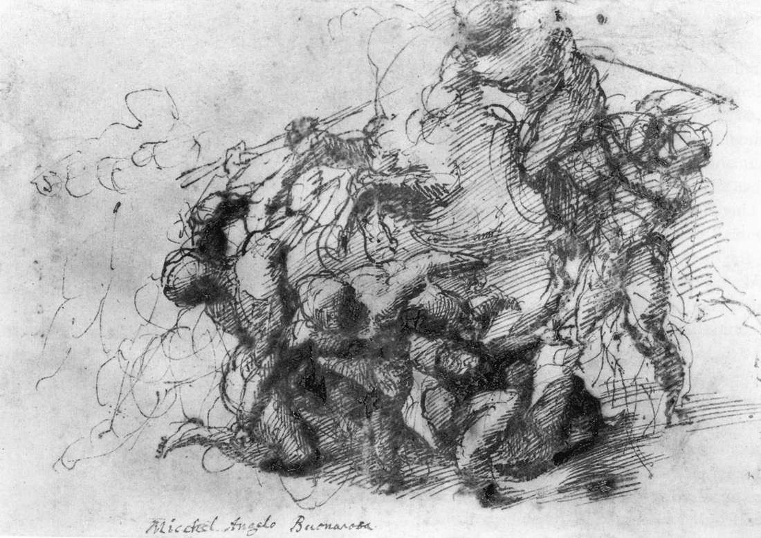 Battle Scene by MICHELANGELO Buonarroti