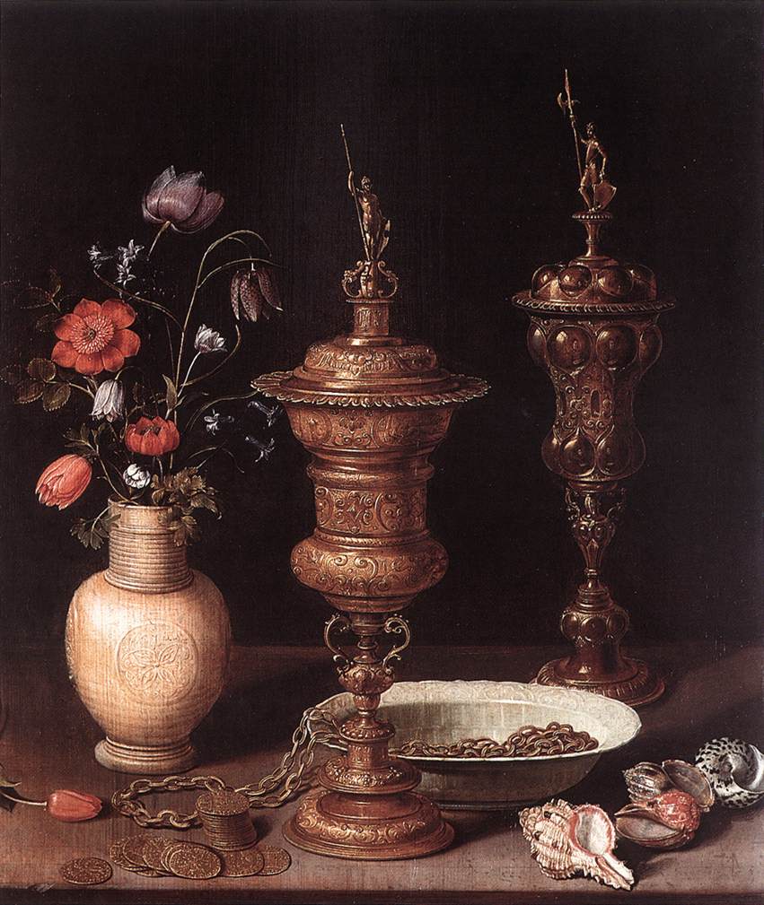 Still-Life with Goblets, Flowers and Shells by PEETERS, Clara