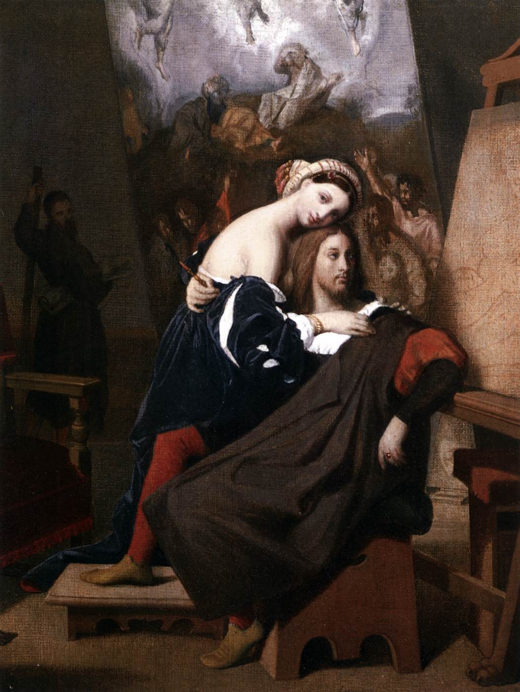 Raphael and La Fornarina by INGRES, Jean-Auguste-Dominique