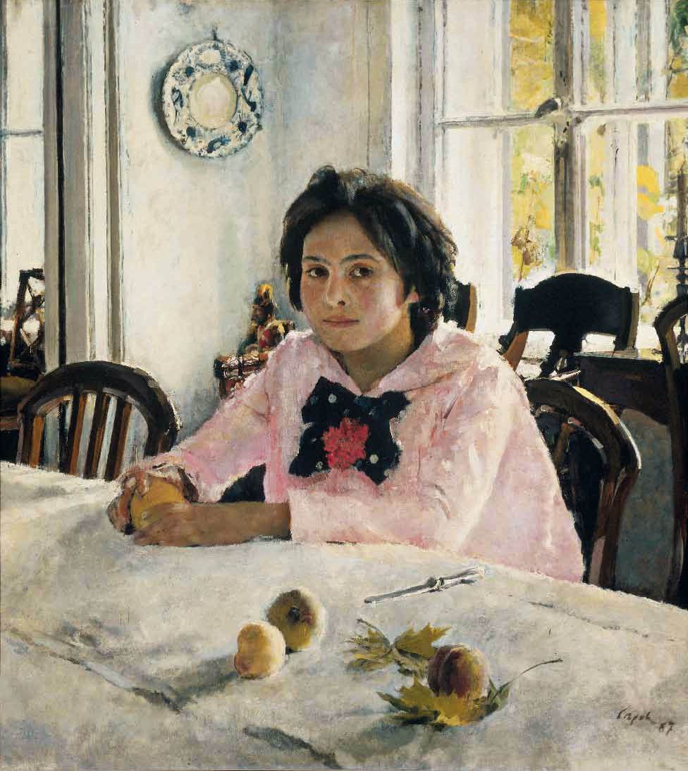 Girl with Peaches by SEROV, Valentin