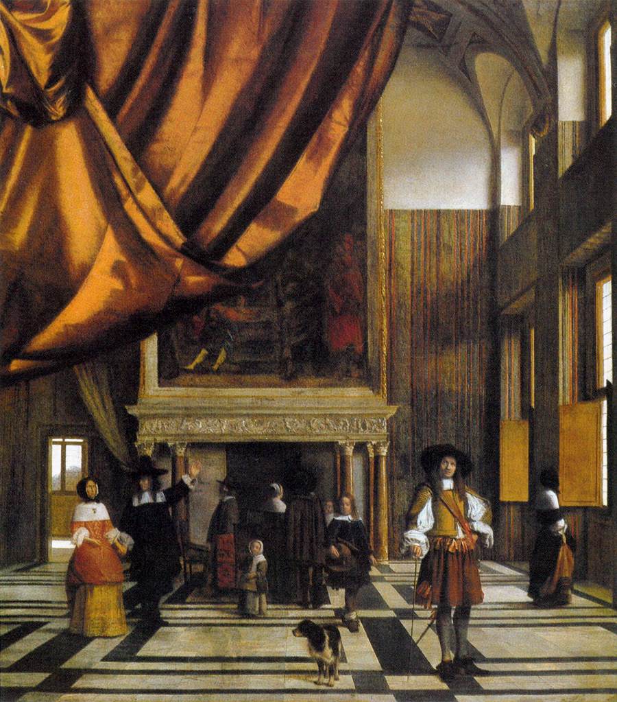 The Council Chamber in Amsterdam Town Hall by HOOCH, Pieter de