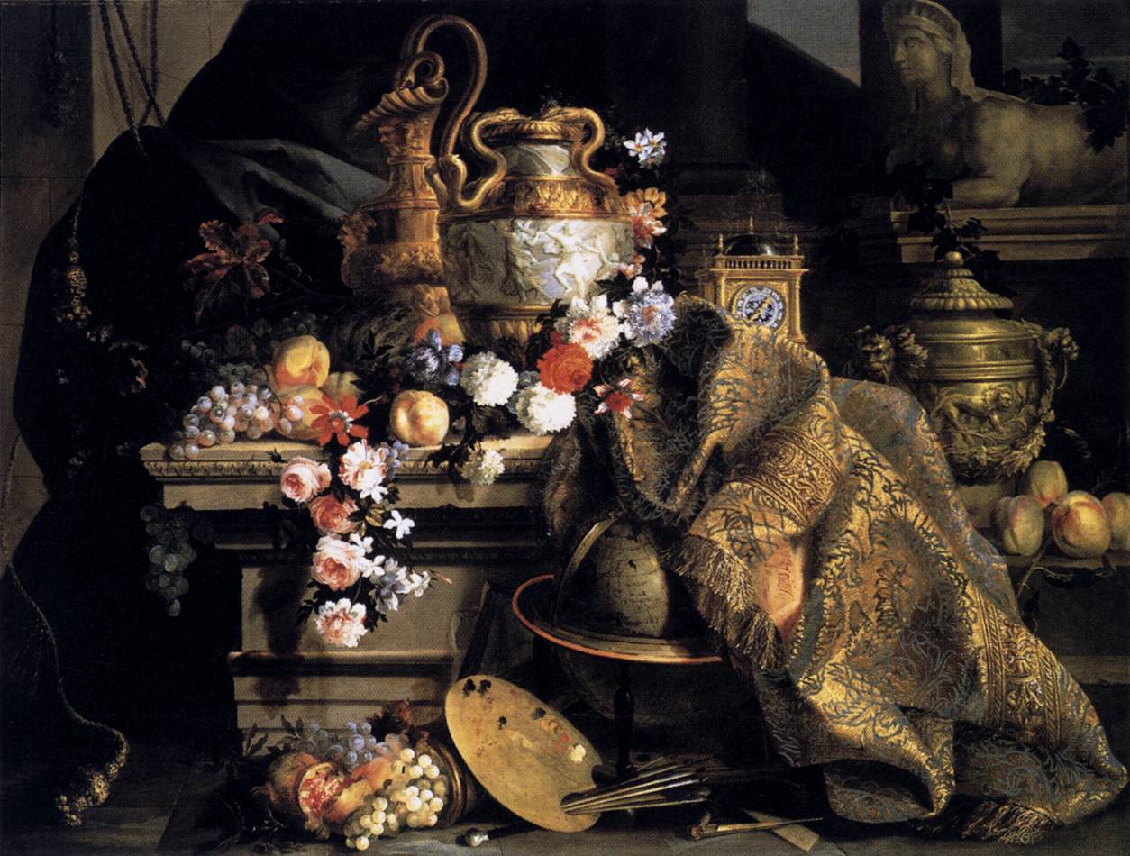 Still-Life of Flowers and Fruits by MONNOYER, Jean-Baptiste