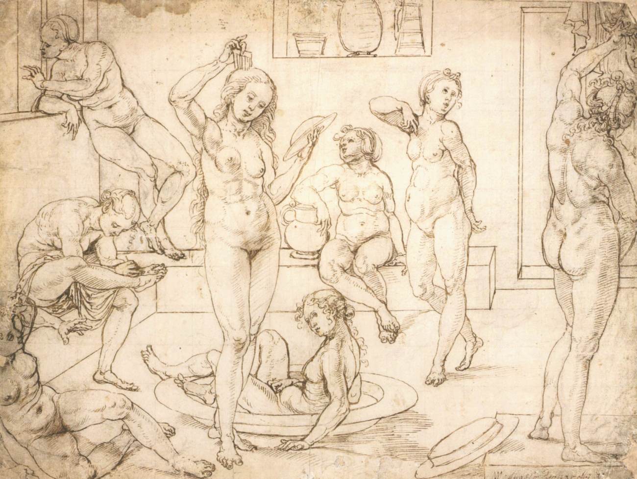 A Women's Bath by GOSSART, Jan