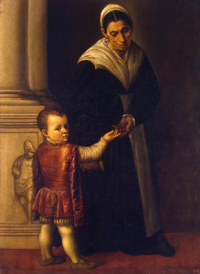 Portrait of a Boy with his Nurse by MORETTO da Brescia