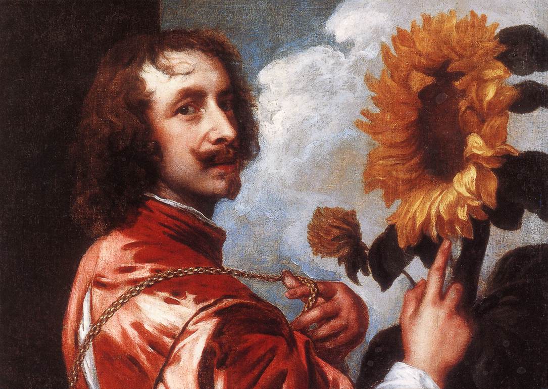 Self-portrait with a Sunflower by