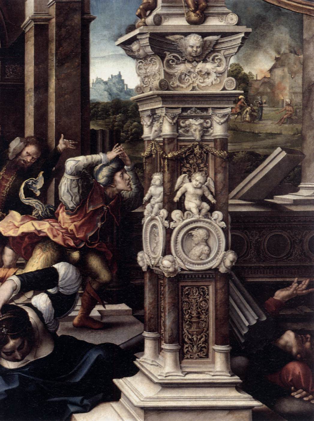 Triptych of Virtue of Patience (central panel, detail) by