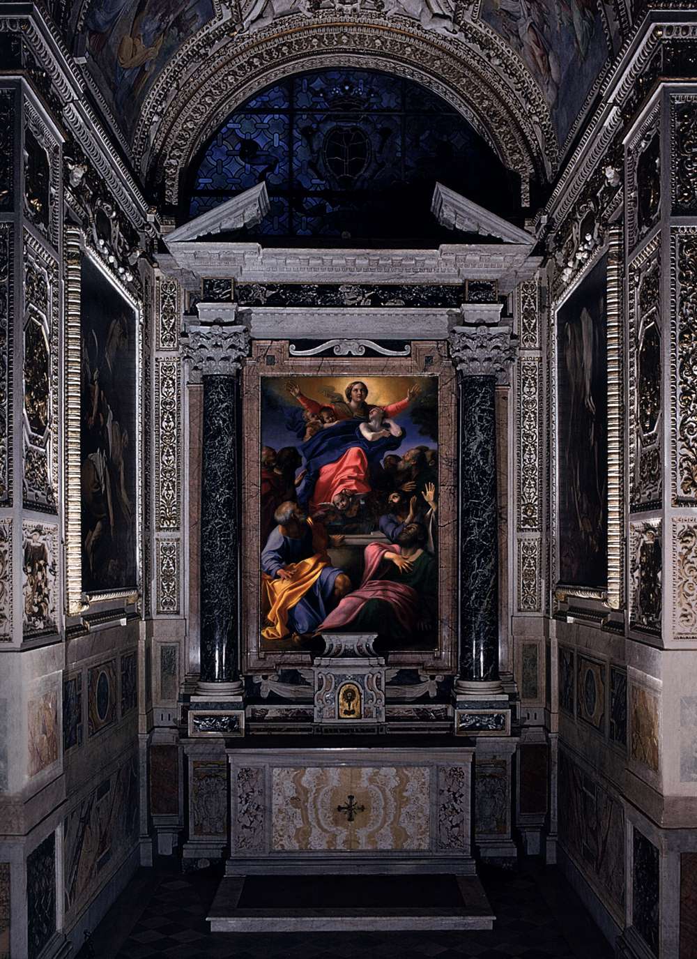 Interior view of the Chapel by CARAVAGGIO