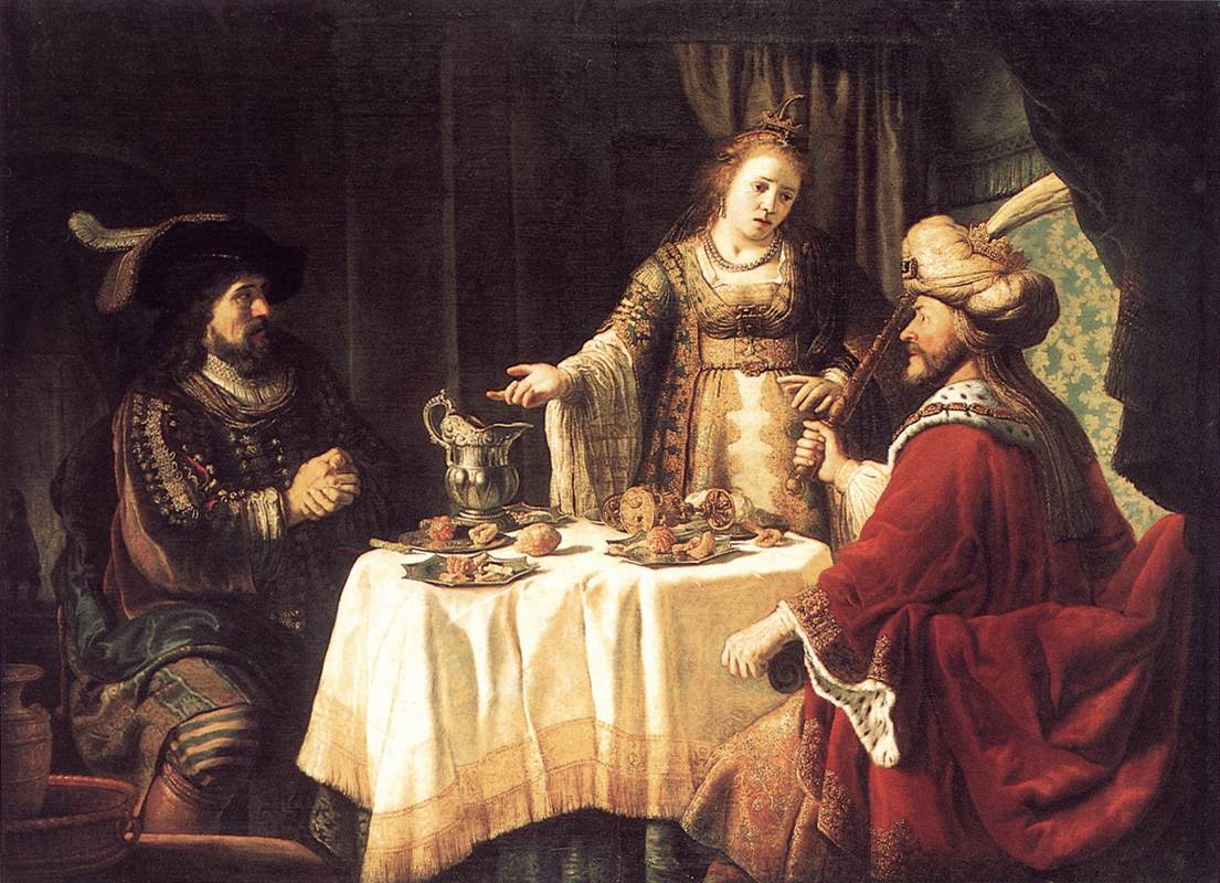 The Banquet of Esther and Ahasuerus by VICTORS, Jan