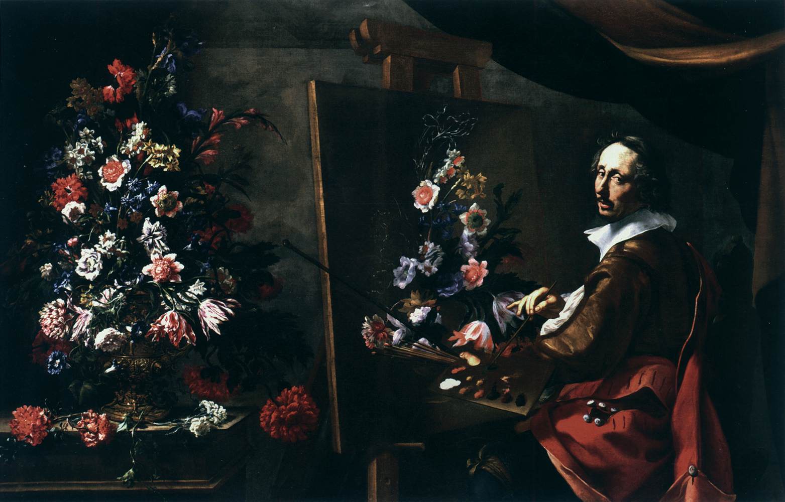 Portrait of Mario Nuzzi at the Easel by MARIO DEI FIORI