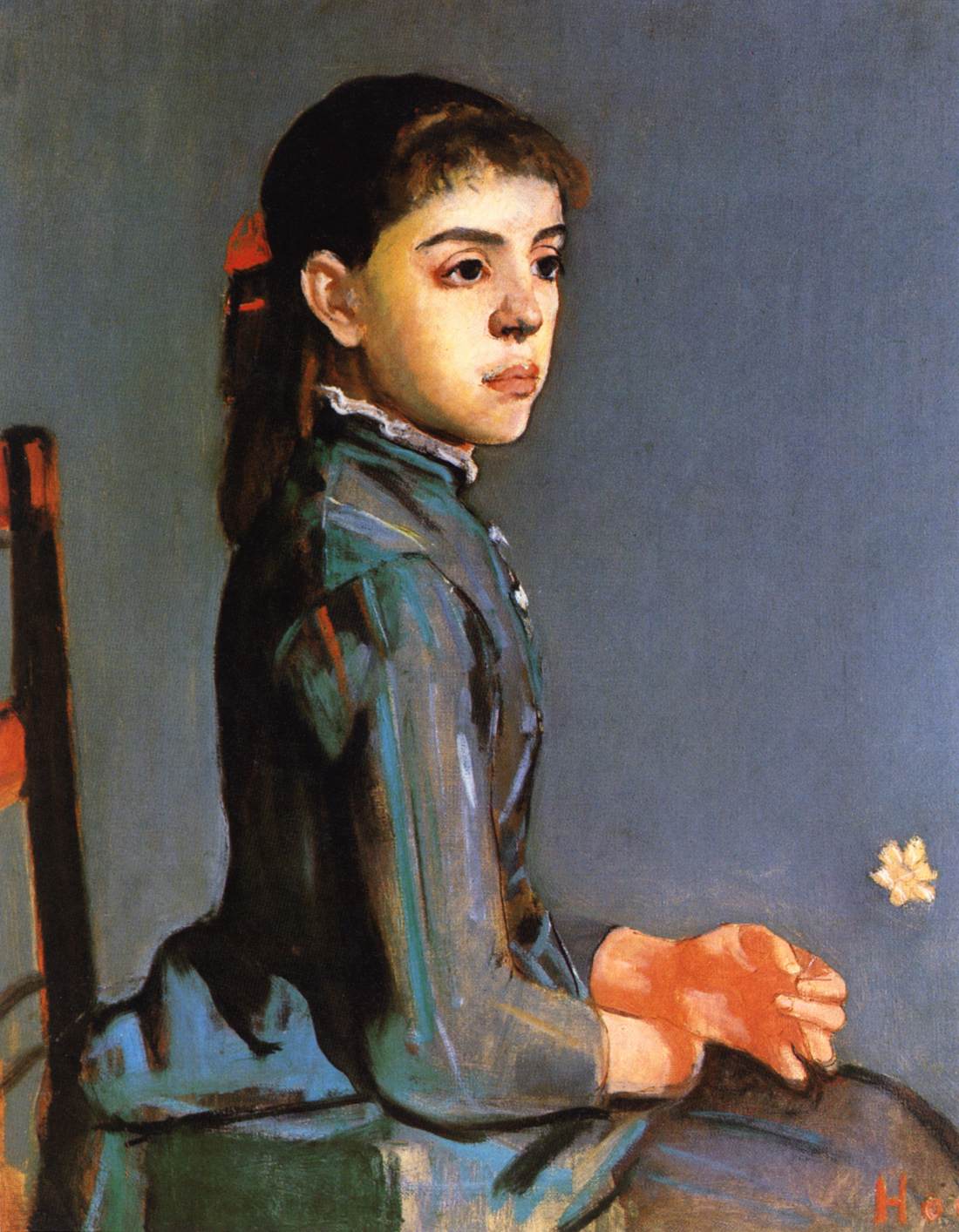 Portrait of Louise-Delphine Duchosal by HODLER, Ferdinand