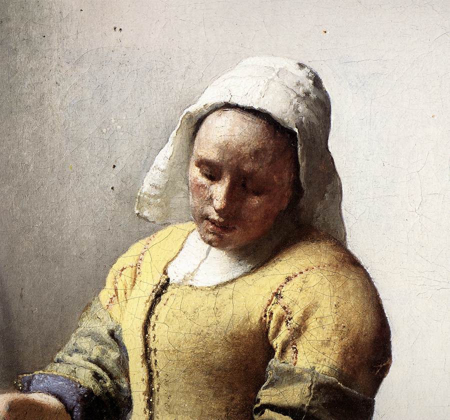 The Milkmaid (detail) by VERMEER, Johannes