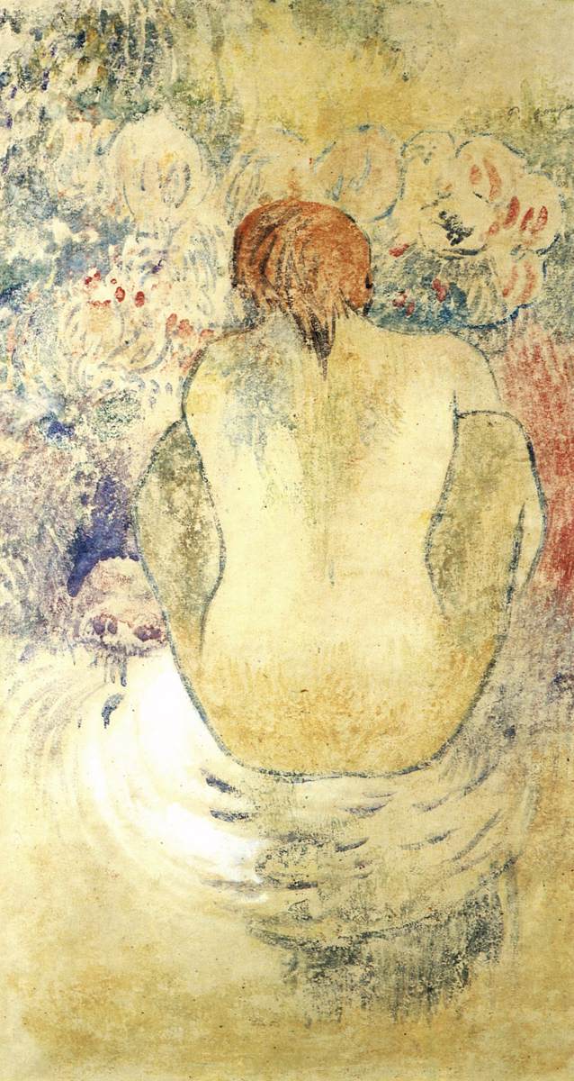 Crouching Marquesan Woman Seen from the Back by GAUGUIN, Paul