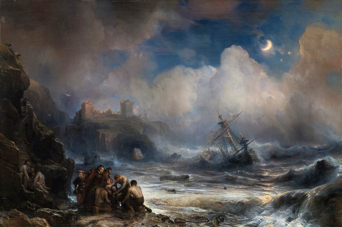 Sinking of a Vessel of the Spanish Armada on the Coast by GUDIN, Théodore