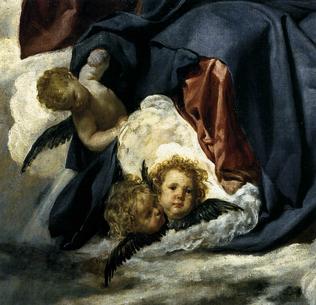 The Coronation of the Virgin (detail) by VELÁZQUEZ, Diego Rodriguez de Silva y