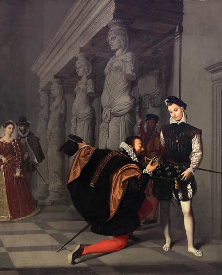 Don Pedro of Toledo Kissing the Sword of Henri IV by INGRES, Jean-Auguste-Dominique