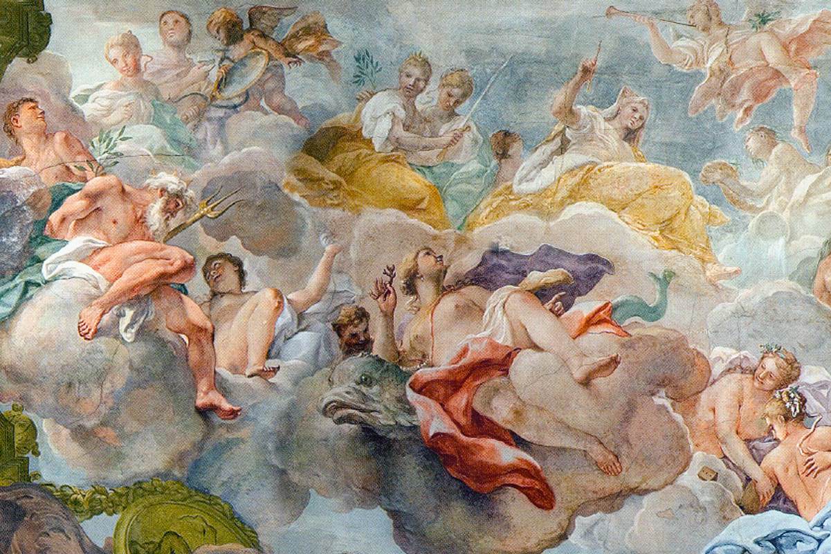 Ceiling fresco (detail) by