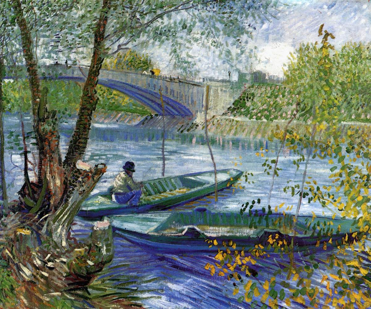 Fishing in Spring, Pont de Clichy by GOGH, Vincent van